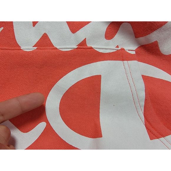 Champion Reverse Weave All Over Print Salmon Hoodie - Small - Picture 4 of 6